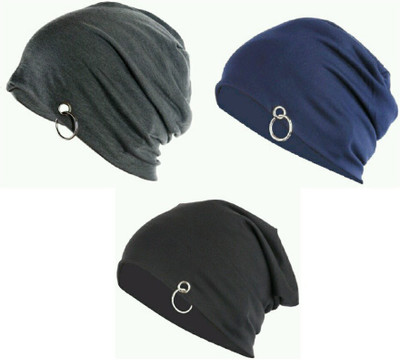 Sabhya Sakshi Solid Skull Cap Cap(Pack of 3)