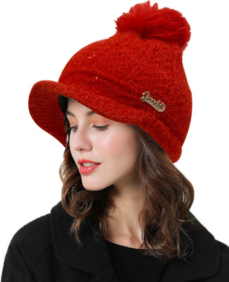 COOL INDIANS Solid, Self Design Beanie Cap