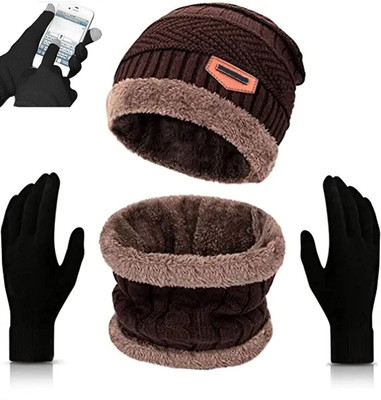 poshing Solid Beanie Cap(Pack of 4)