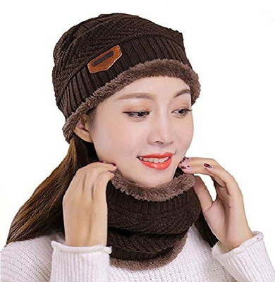 GLAMHOOD Self Design Beanie Cap