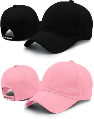 Phirsein Solid Sports/Regular Cap Cap(Pack of 2)