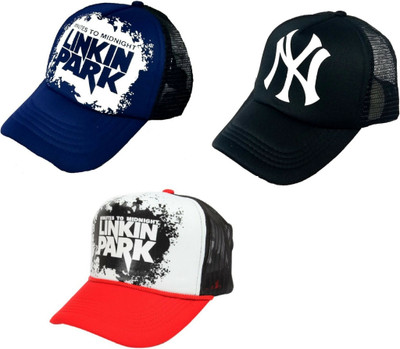 Ritoza Embroidered, Self Design, Solid Sports/Regular Cap Cap(Pack of 3)