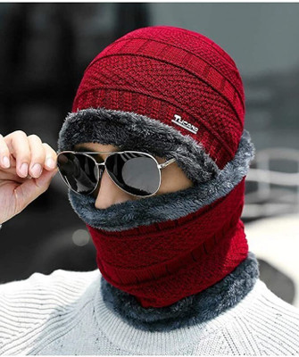 FINARO Woven Beanie Cap(Pack of 2)
