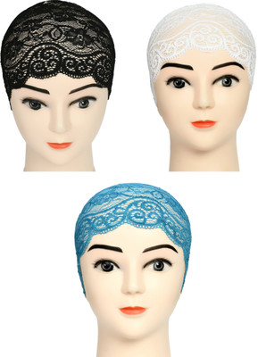 DCENT KRAFT Self Design Skull Cap Cap(Pack of 3)