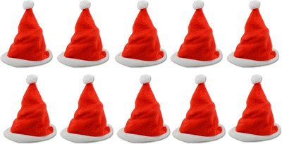 ME&YOU Solid Santa Cap Cap(Pack of 10)