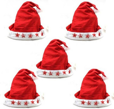 ME&YOU Solid Santa Cap Cap(Pack of 5)