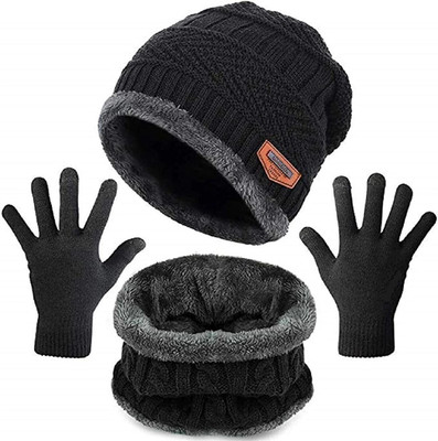 poshing Solid Beanie Cap(Pack of 4)