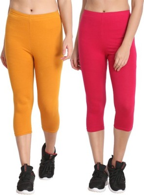 zunaira Women Yellow, Pink Capri