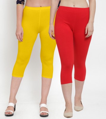 Bamboo Breeze Women Yellow, Red Capri