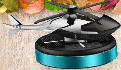 HALLOWS Helicopter Air Freshener 7 Helicopter Solar Power Car Dashboard Air Freshener With Perfume Car Freshener Air Purifier(Pack of 1)