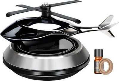 ZULUSTYL New Helicopter Alloy Solar Car Air Freshener-59 Portable Car Air Purifier(Silver)