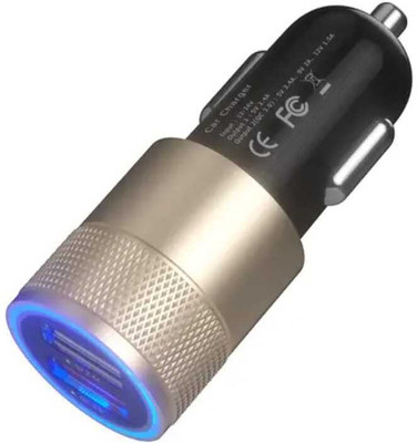 WRENS 2.1 Amp Qualcomm Certified Turbo Car Charger(Black, Gold)