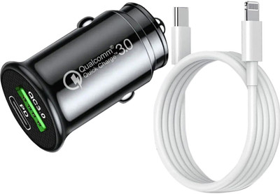 UniBoss 40 W Qualcomm Certified Turbo Car Charger(Black, With USB Cable)