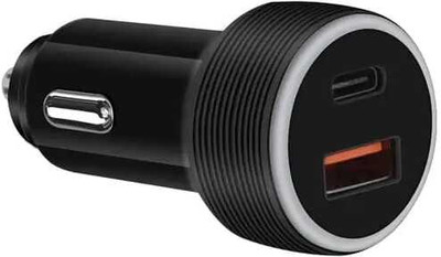 WRENS 20 W Qualcomm 3.0 Turbo Car Charger(Black, With USB Cable)