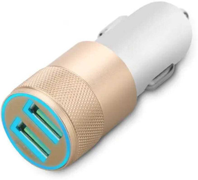WRENS 2.1 Amp Qualcomm Certified Turbo Car Charger(White, Gold)
