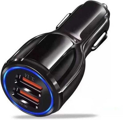 WRENS 15.5 W Qualcomm 3.0 Turbo Car Charger(Black, With USB Cable)