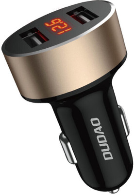DUDAO 3.4 Amp Qualcomm 3.0 Turbo Car Charger(Gold, Black)
