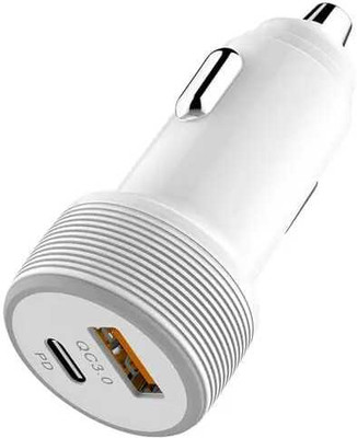 WRENS 20 W Qualcomm 3.0 Turbo Car Charger(White, With USB Cable)