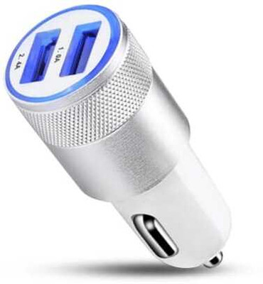 WRENS 2.4 Amp Qualcomm Certified Turbo Car Charger(Silver)