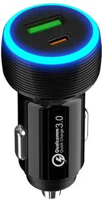 WRENS 20 W Qualcomm 3.0 Turbo Car Charger(Black, With USB Cable)