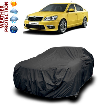 CODOKI Car Cover For Skoda Laura (With Mirror Pockets)(Black)