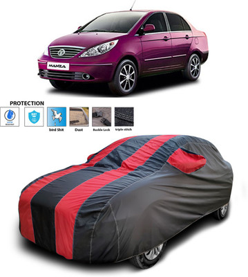 PAGORA Car Cover For Tata Manza (With Mirror Pockets)(Red)