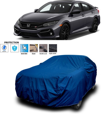 PAGORA Car Cover For Honda Civic (With Mirror Pockets)(Blue)