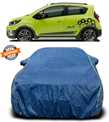PAGORA Car Cover For Chevrolet Beat (With Mirror Pockets)(Blue)
