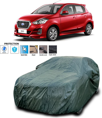 CODOKI Car Cover For Nissan Go (With Mirror Pockets)(Green)