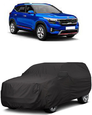 ANTOFY Car Cover For Kia Seltos HTX 1.5 Diesel (With Mirror Pockets)(Grey)