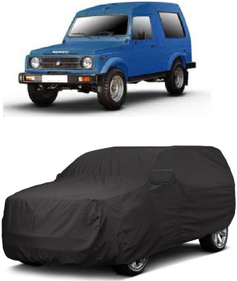 ANTOFY Car Cover For Maruti Suzuki Gypsy MG-410 (With Mirror Pockets)(Grey)