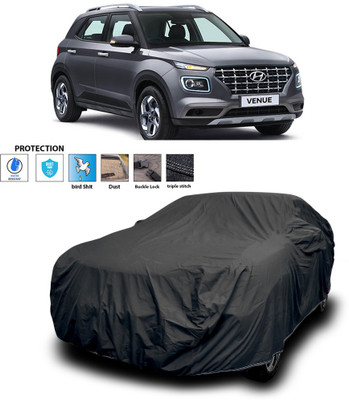 PAGORA Car Cover For Hyundai Venue (With Mirror Pockets)(Black)