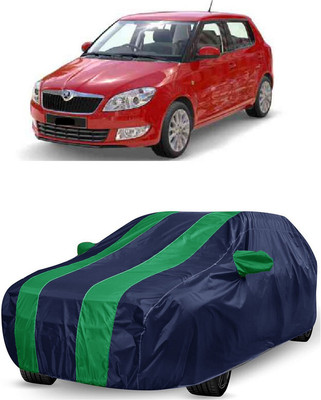 ANTOFY Car Cover For Skoda Fabia Elegance 1.2 MPI (With Mirror Pockets)(Green, Blue)