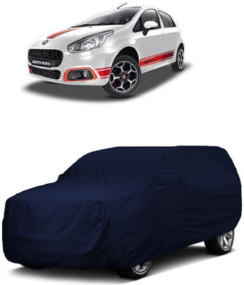 ANTOFY Car Cover For Fiat Abarth Punto 1.4 T-Jet Petrol (With Mirror Pockets)(Blue)