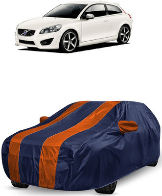 ANTOFY Car Cover For Volvo C30 R (With Mirror Pockets)(Orange, Blue)