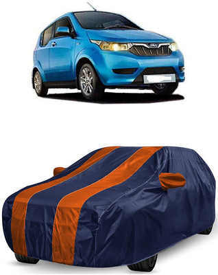 ANTOFY Car Cover For Mahindra e2oPlus P4 (With Mirror Pockets)(Orange, Blue)