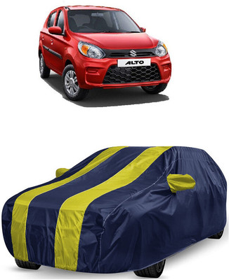 ANTOFY Car Cover For Maruti 800 Std (With Mirror Pockets)(Yellow, Blue)