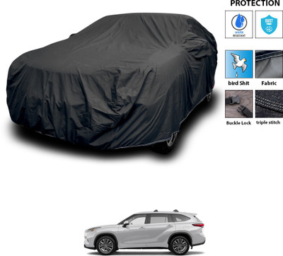 PAGORA Car Cover For Toyota Highlander (With Mirror Pockets)(Black)