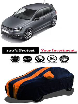 Amexride Car Cover For Volkswagen Polo GT TSI (With Mirror Pockets)(Orange)