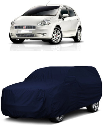ANTOFY Car Cover For Fiat Punto Grande 1.3 (With Mirror Pockets)(Blue)
