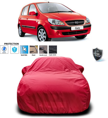 PAGORA Car Cover For Hyundai Getz Prime (With Mirror Pockets)(Maroon)