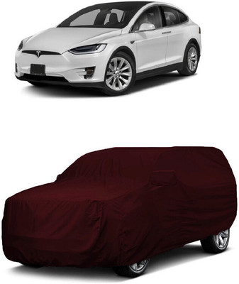 ANTOFY Car Cover For Tesla MODEL X (With Mirror Pockets)(Maroon)
