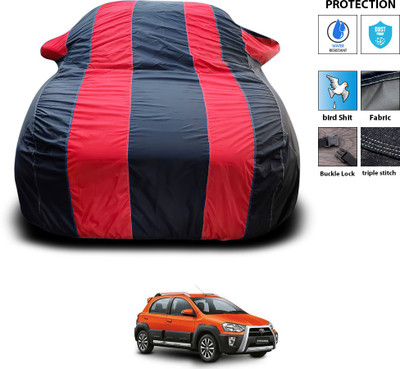 PAGORA Car Cover For Toyota Etios Cross (With Mirror Pockets)(Red)