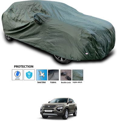 GOSHIV-car and bike accessories Car Cover For Tata Harrier (With Mirror Pockets)(Green)