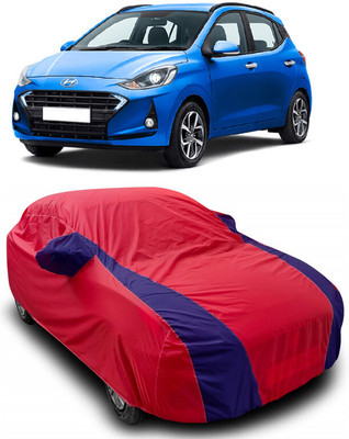 ANTOFY Car Cover For Hyundai Grand i10 (With Mirror Pockets)(Red, Blue)