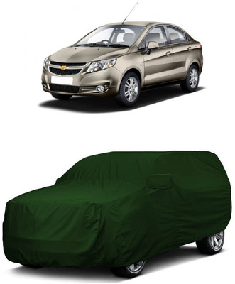 ANTOFY Car Cover For Chevrolet Sail Sedan (With Mirror Pockets)(Green)