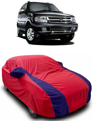 ANTOFY Car Cover For Tata Safari VTT EX (With Mirror Pockets)(Red, Blue)