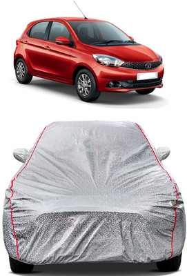 SUGASHRI Car Cover For Tata Tiago 1.05 Revotorq XZ (With Mirror Pockets)(Silver)