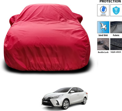 PAGORA Car Cover For Toyota VIOS (With Mirror Pockets)(Maroon)