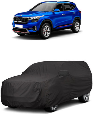 ANTOFY Car Cover For Kia Seltos GTK Petrol (With Mirror Pockets)(Grey)